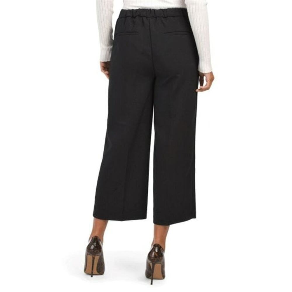 New Nicole Miller Women's High Rise Wide Leg Capri Career Pants - Picture 2 of 6